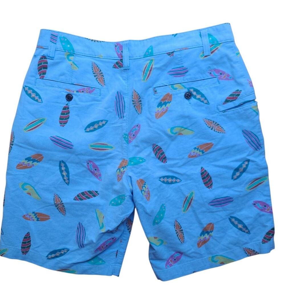 Dockers Surfboard Print Shorts Blue Beach Summer Chino Shorts Men's Size 32 - Picture 3 of 3